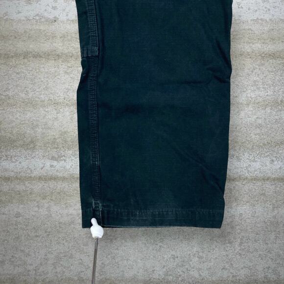 Vintage 90s Carhartt Carpenter Pants 38x32 Baggy Wide Leg Fit Black Double Knees - Picture 7 of 12